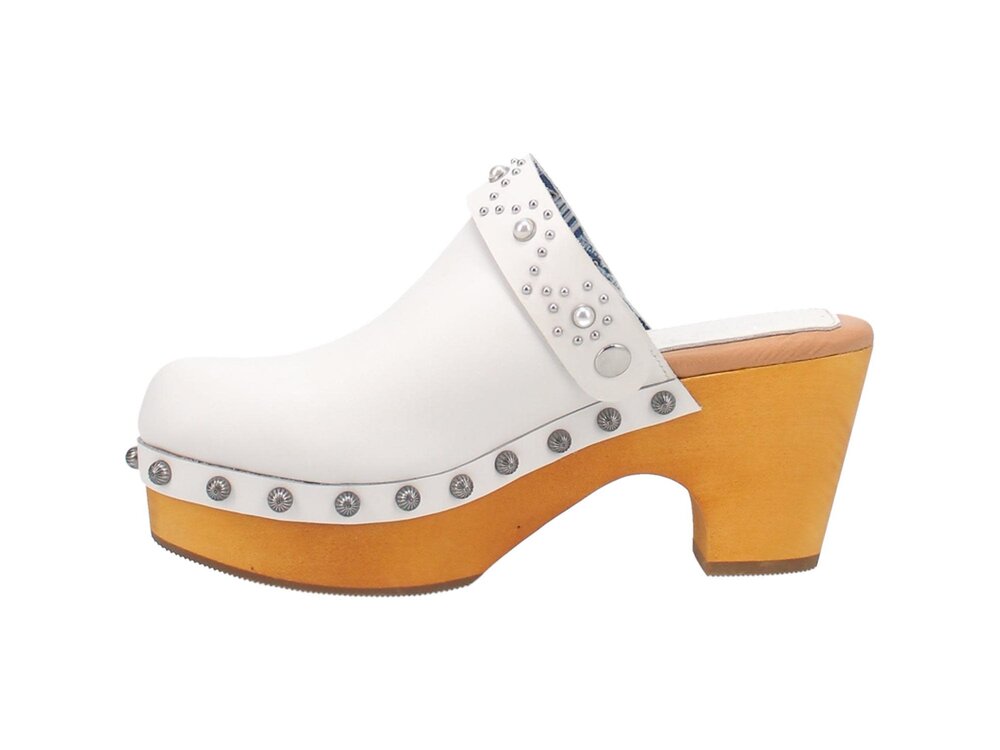 Dingo Deadwood Clog - White