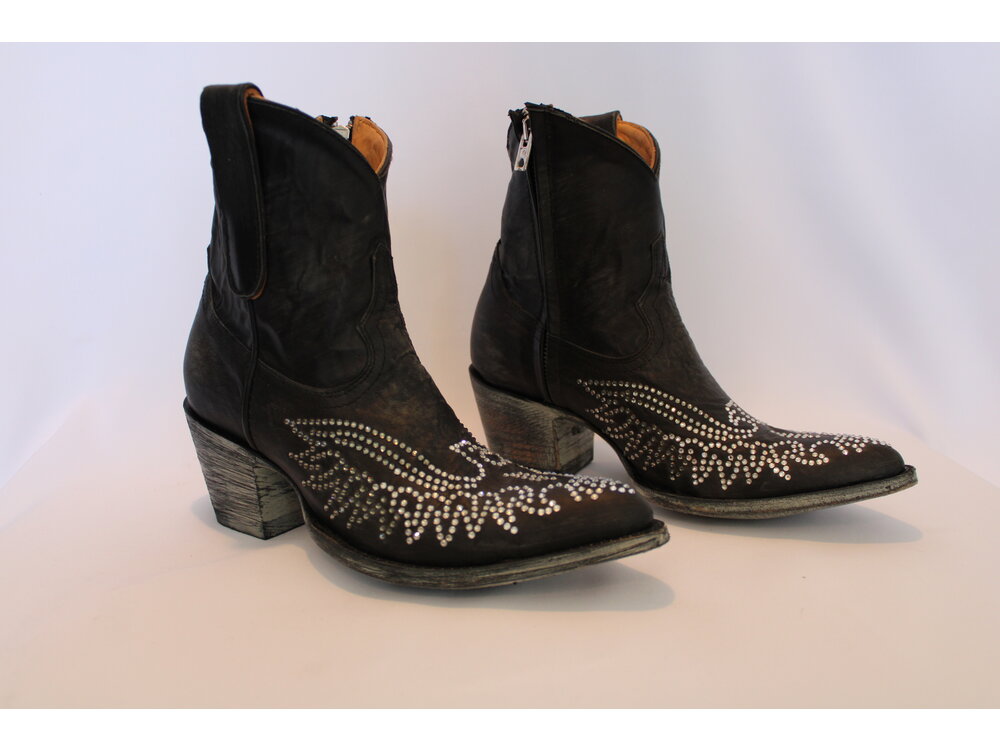Old Gringo Eagle Crystal Bootie - Vesuvio Black