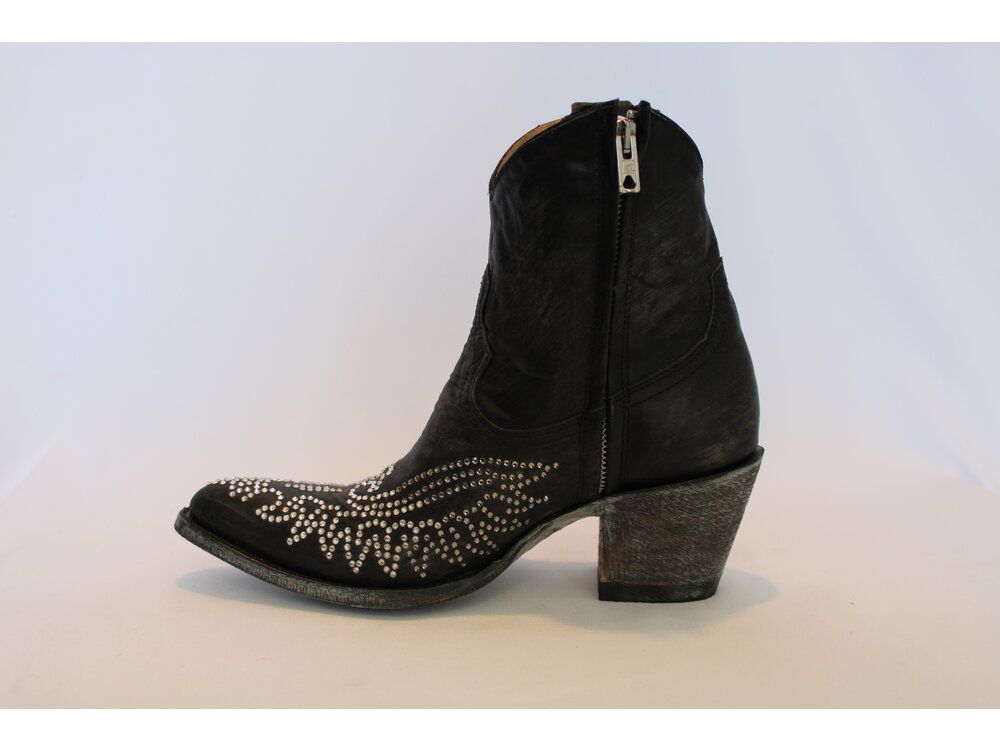 Old Gringo Eagle Crystal Bootie - Vesuvio Black