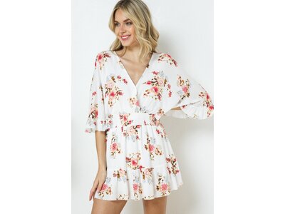 Blue B White Floral Dress with Shorts