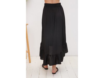 Blue B Black Satin HighLow Wrap Skirt