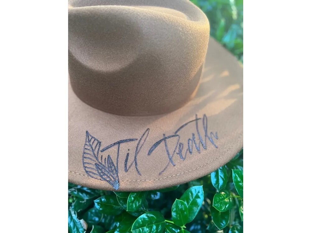 "Till Death" Custom Hat in Cream