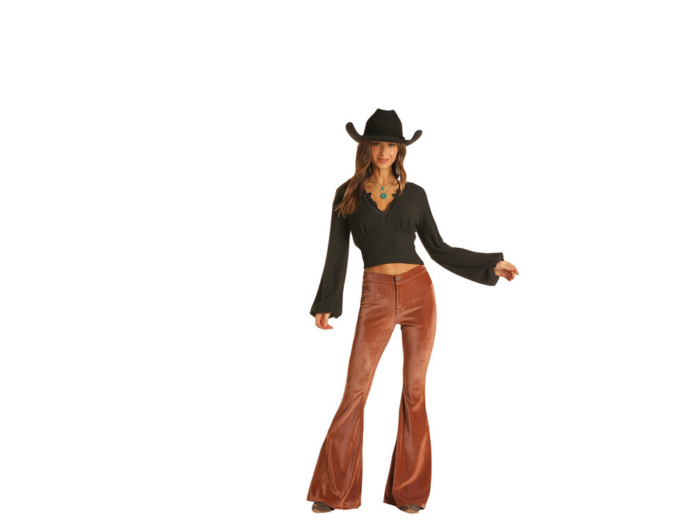 Rock and Roll Denim Burnt Orange Corduroy Bell