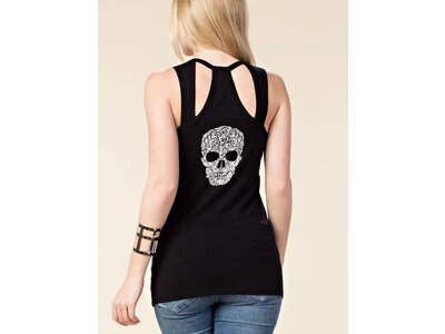 Vocal Skull Cut-Out Tank Top