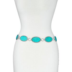 Oval Turquoise Concho Belt