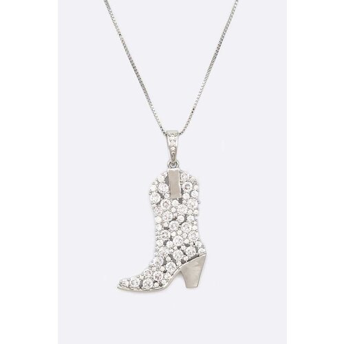 Crystal Boot Pendant Necklace