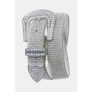 Full Rhinestone Belt - White- M/L