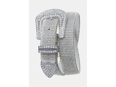 Full Rhinestone Belt - White- M/L