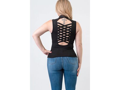 Sleeveless Suede Top  with Silver Conchos PLUS-