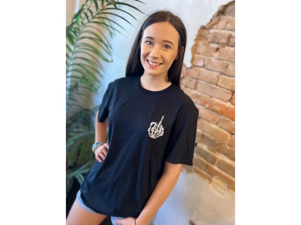 Two Words One Finger Graphic Tee