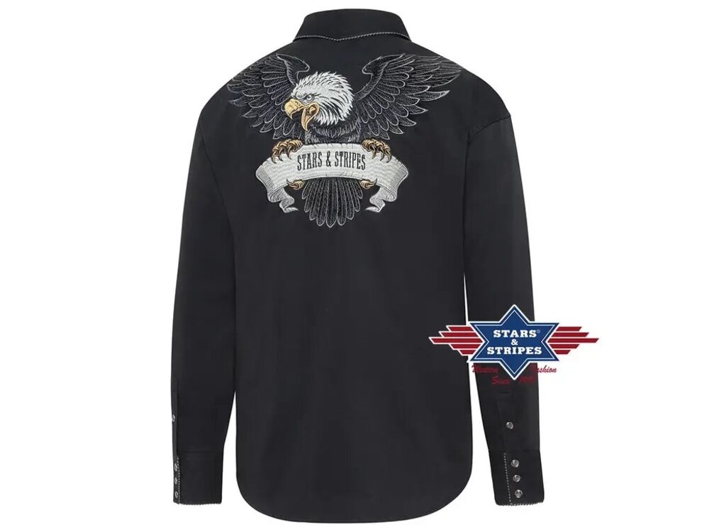 Stars & Stripes Black Eagle Snap Shirt