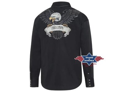 Stars & Stripes Black Eagle Snap Shirt