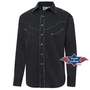 Stars & Stripes Black Eagle Snap Shirt