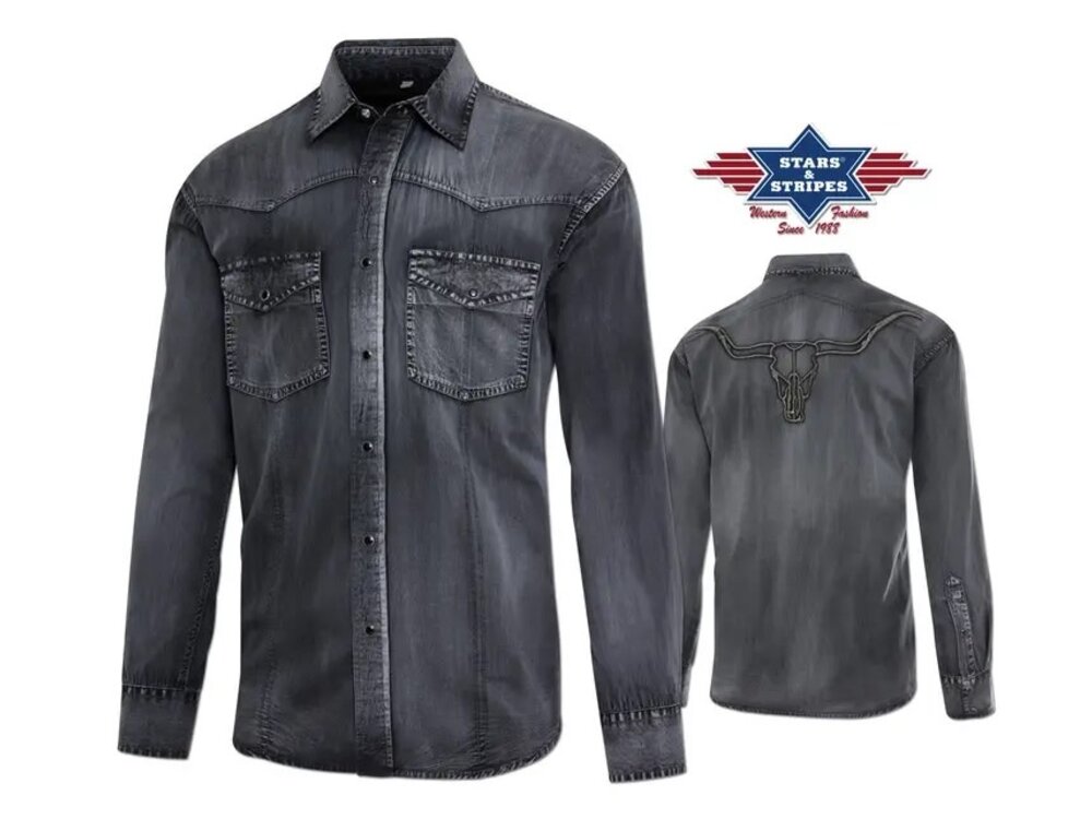 Stars & Stripes Enzo - Longhorn Embroidered Shirt