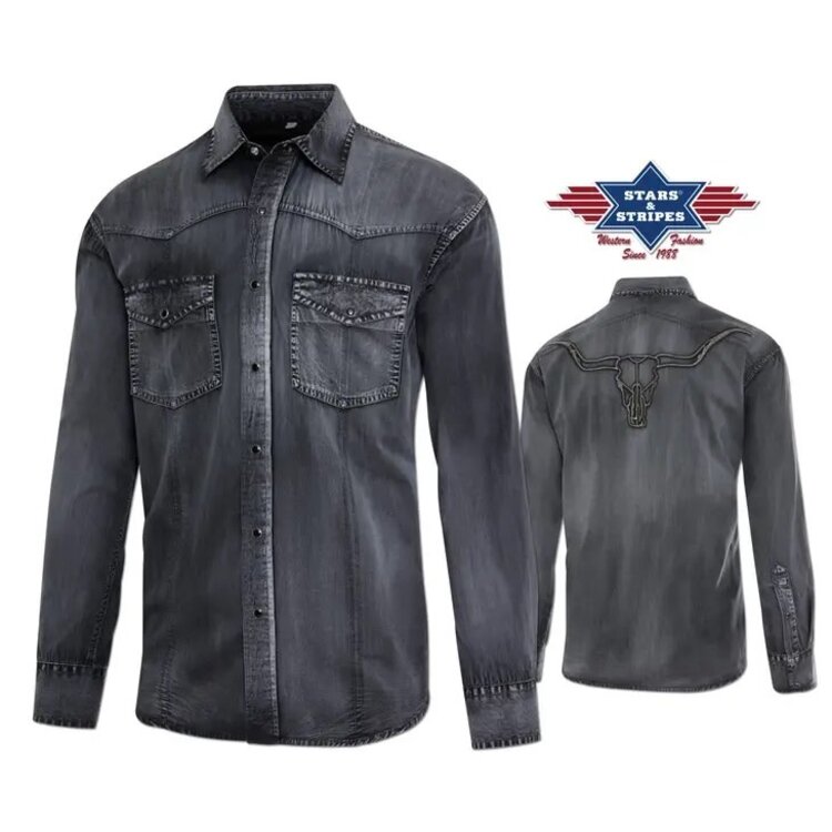 Stars & Stripes Enzo - Longhorn Embroidered Shirt