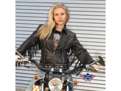 Stars & Stripes Brooklyn - Genuine Leather Concho Hem Jacket