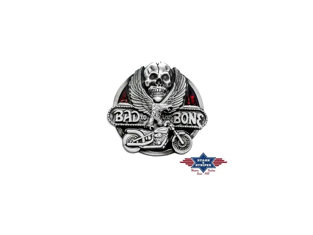 Stars & Stripes Bad to Bone Belt Buckle