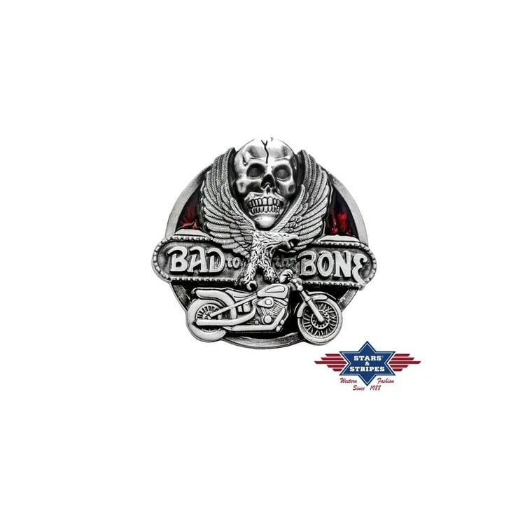 Stars & Stripes Bad to Bone Belt Buckle