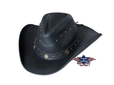Stars & Stripes Dundee Leather Western Hat - M