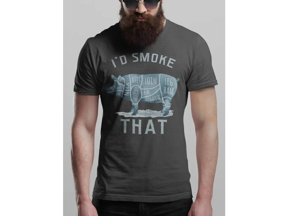 Hunt Hook Eat I'd Smoke That Pig Tee