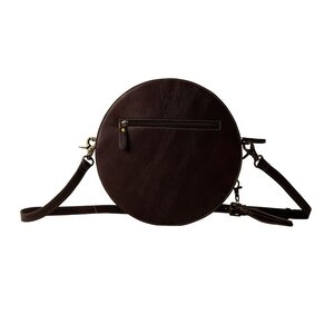 Myra Bags Magnolia Morn Hand-Tooled Round Bag