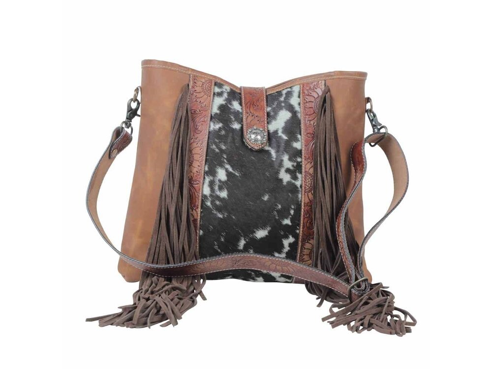 Myra Bags Cynosure Leather Hair-on Bag