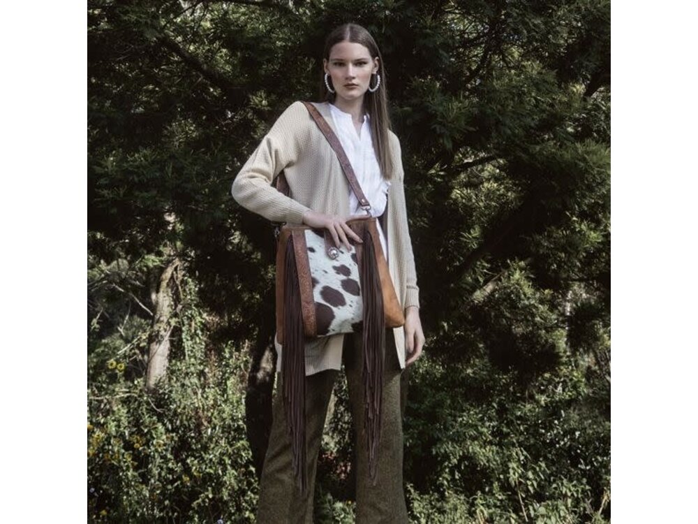 Myra Bags Cynosure Leather Hair-on Bag