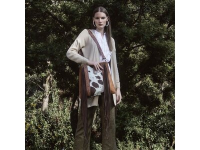 Myra Bags Cynosure Leather Hair-on Bag