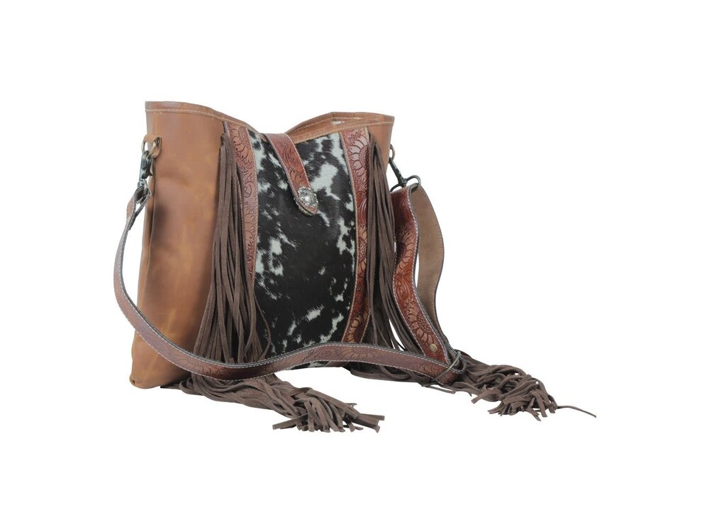 Myra Bags Cynosure Leather Hair-on Bag