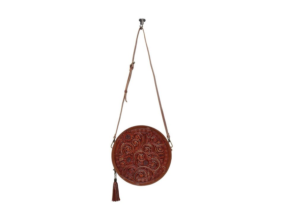 Myra Bags Crimson Orchid Round Bag