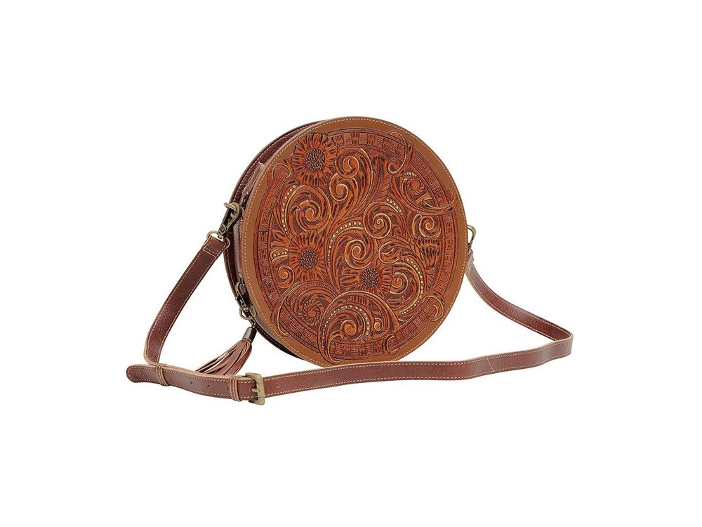 Myra Bags Crimson Orchid Round Bag