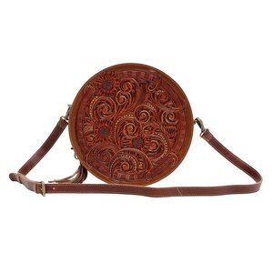 Myra Bags Crimson Orchid Round Bag