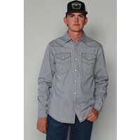Grimes Dress Shirt- Grey Denim