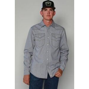 Kimes Ranch Grimes Dress Shirt- Grey Denim