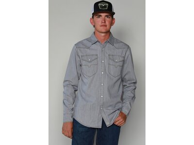 Kimes Ranch Grimes Dress Shirt- Grey Denim