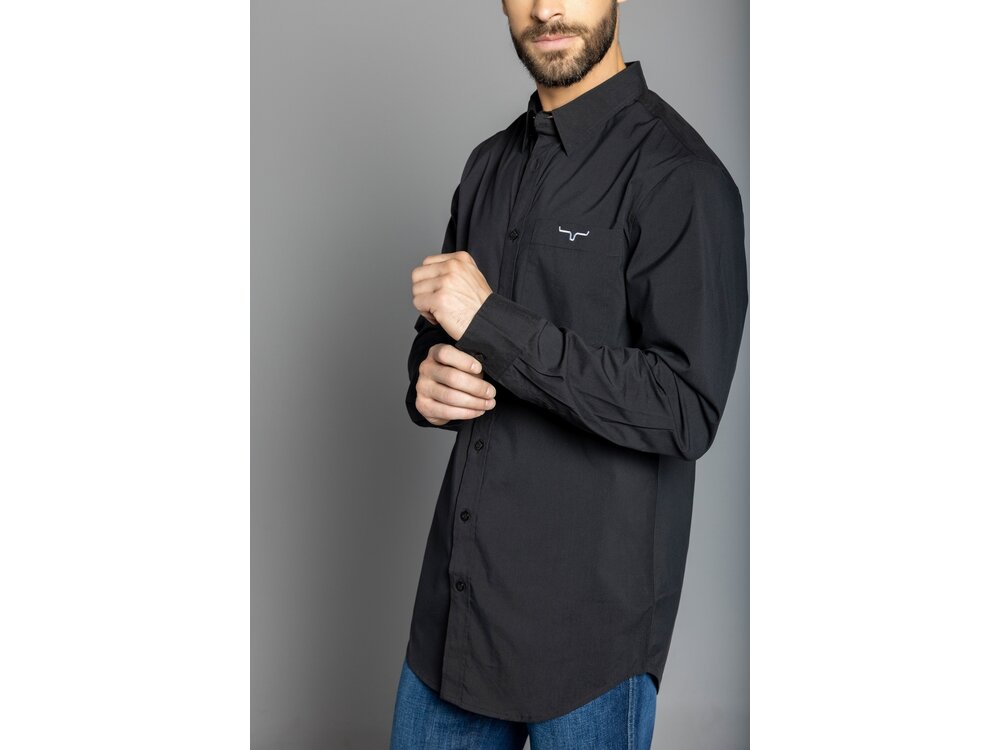 Kimes Ranch KR Team Dress Shirt - Black