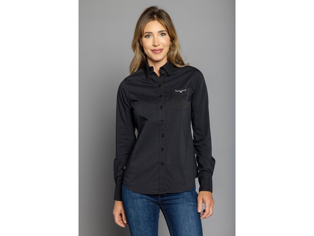 Kimes Ranch KR Team Dress Shirt-Black