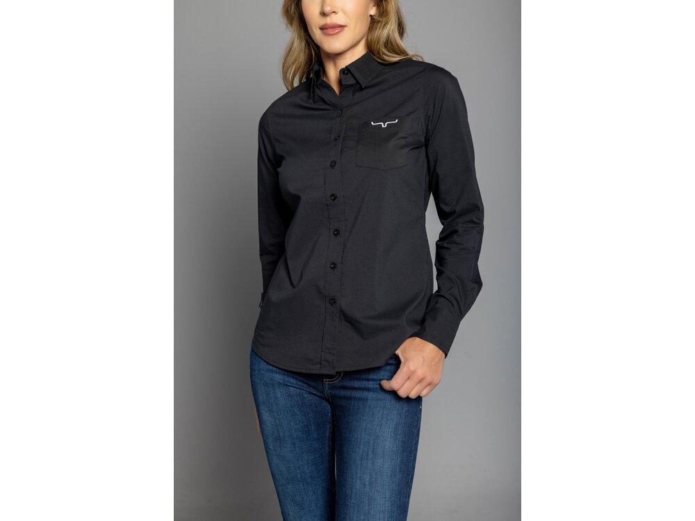 Kimes Ranch KR Team Dress Shirt-Black