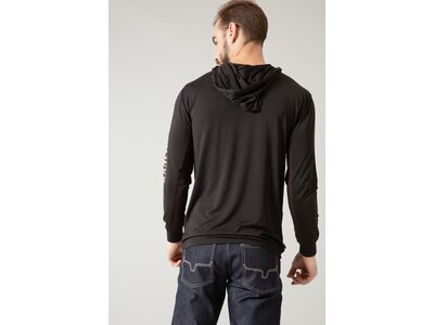 Kimes Ranch Ninja Tech Tee with Hood- Black-