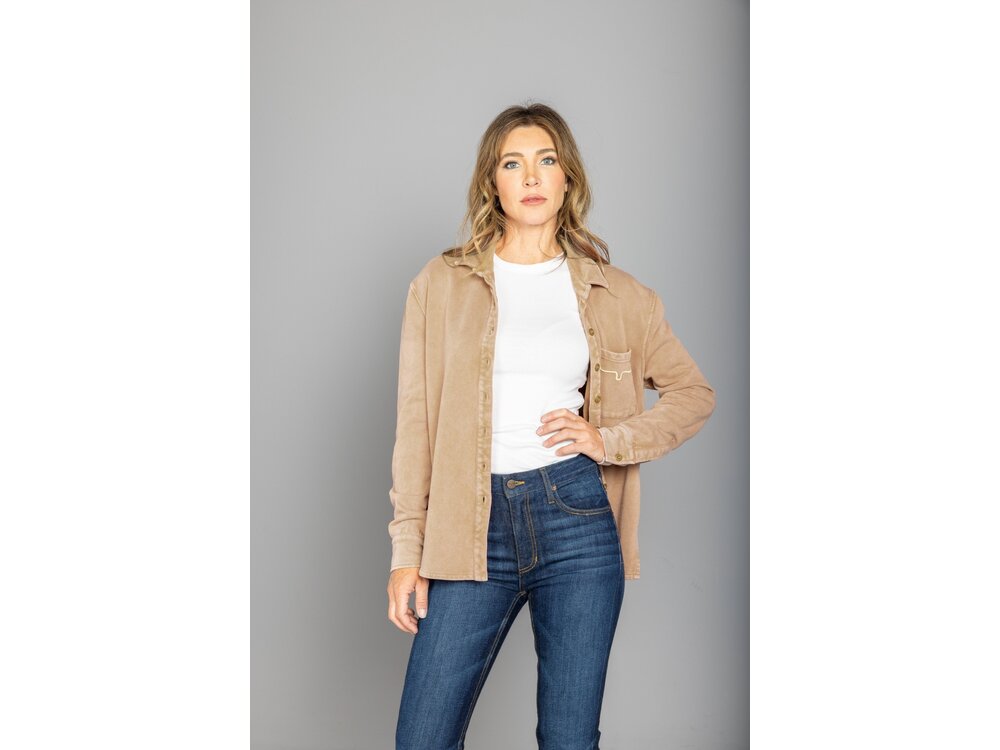 Kimes Ranch Throw Shirt- Khaki-