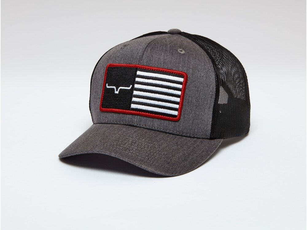 Kimes Ranch American Trucker Hat- Charcoal