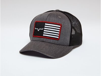 Kimes Ranch American Trucker Hat- Charcoal
