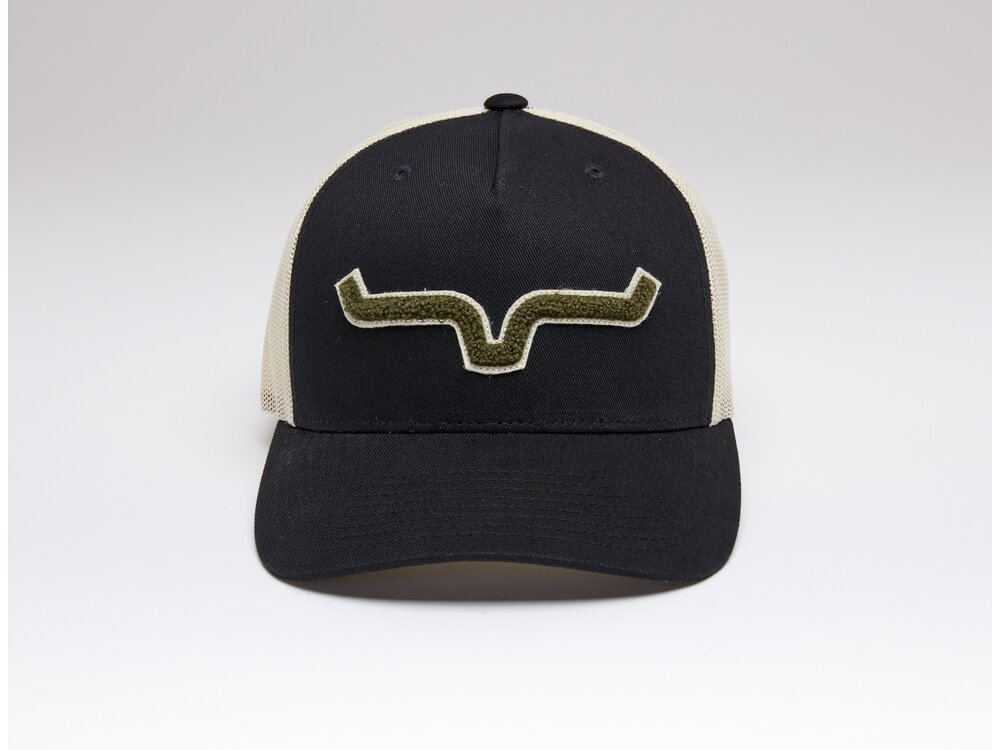 Kimes Ranch Tracker Trucker Hat- Black