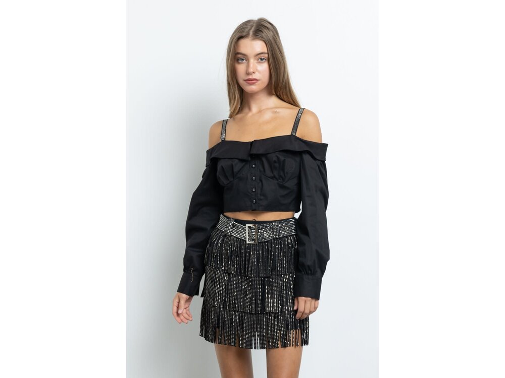 Embellished Fringe Skirt