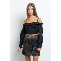 Embellished Fringe Skirt