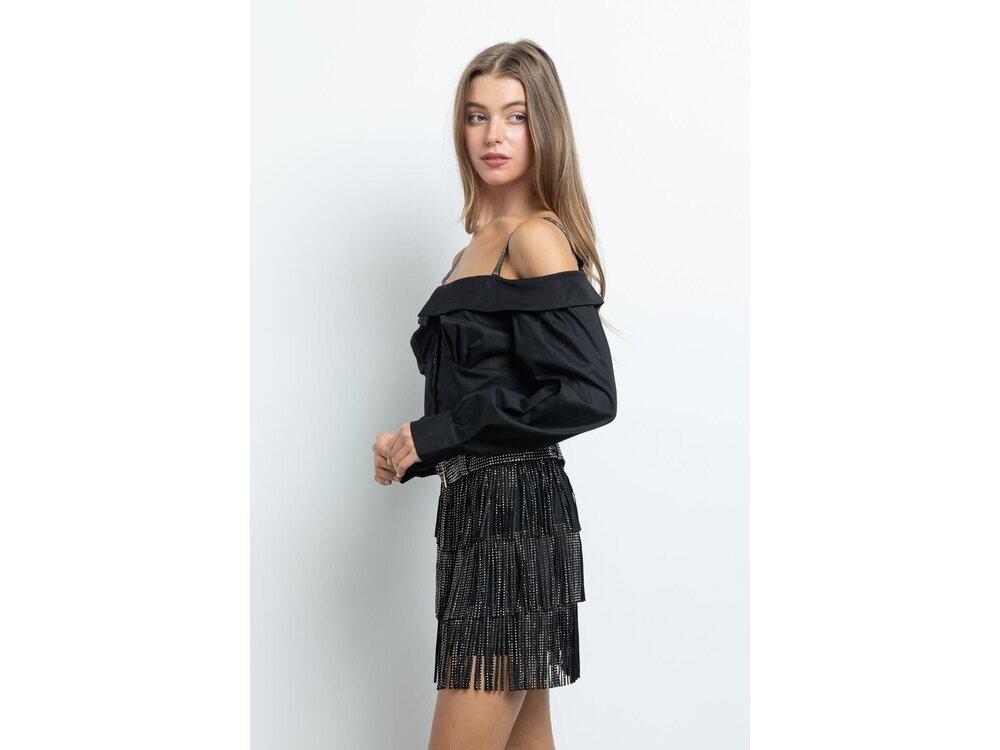 Embellished Fringe Skirt