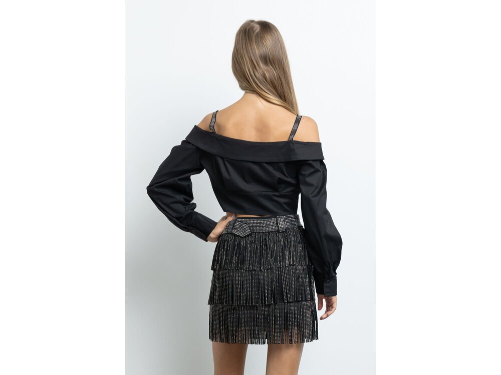 Embellished Fringe Skirt