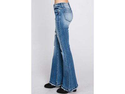 Petra153 Distress Med Wash- Flare- Trouser- 34inseam-