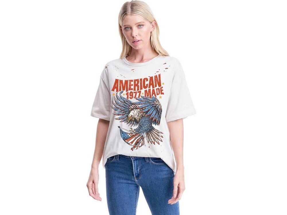 American Made Distressed Tee