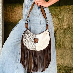 STS Ranchwear Cowhide Nellie Fringe Bag